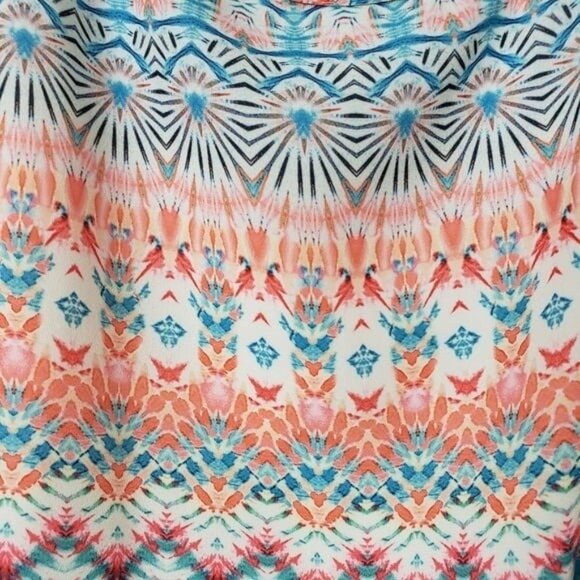 St. Tropez West XL Top Sleeveless Keyhole Back COLORFUL Beach Vacation - Picture 3 of 9